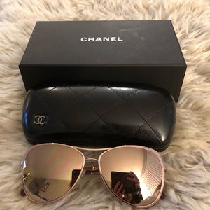 Chanel Rose Gold Sunglasses